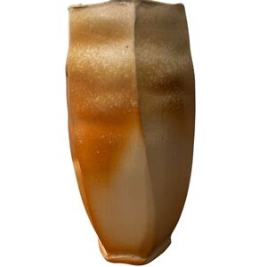 Handcrafted Ceramic Vase Cup Earth Tones
Wood-Fired Faceted Artist Davie Reneau